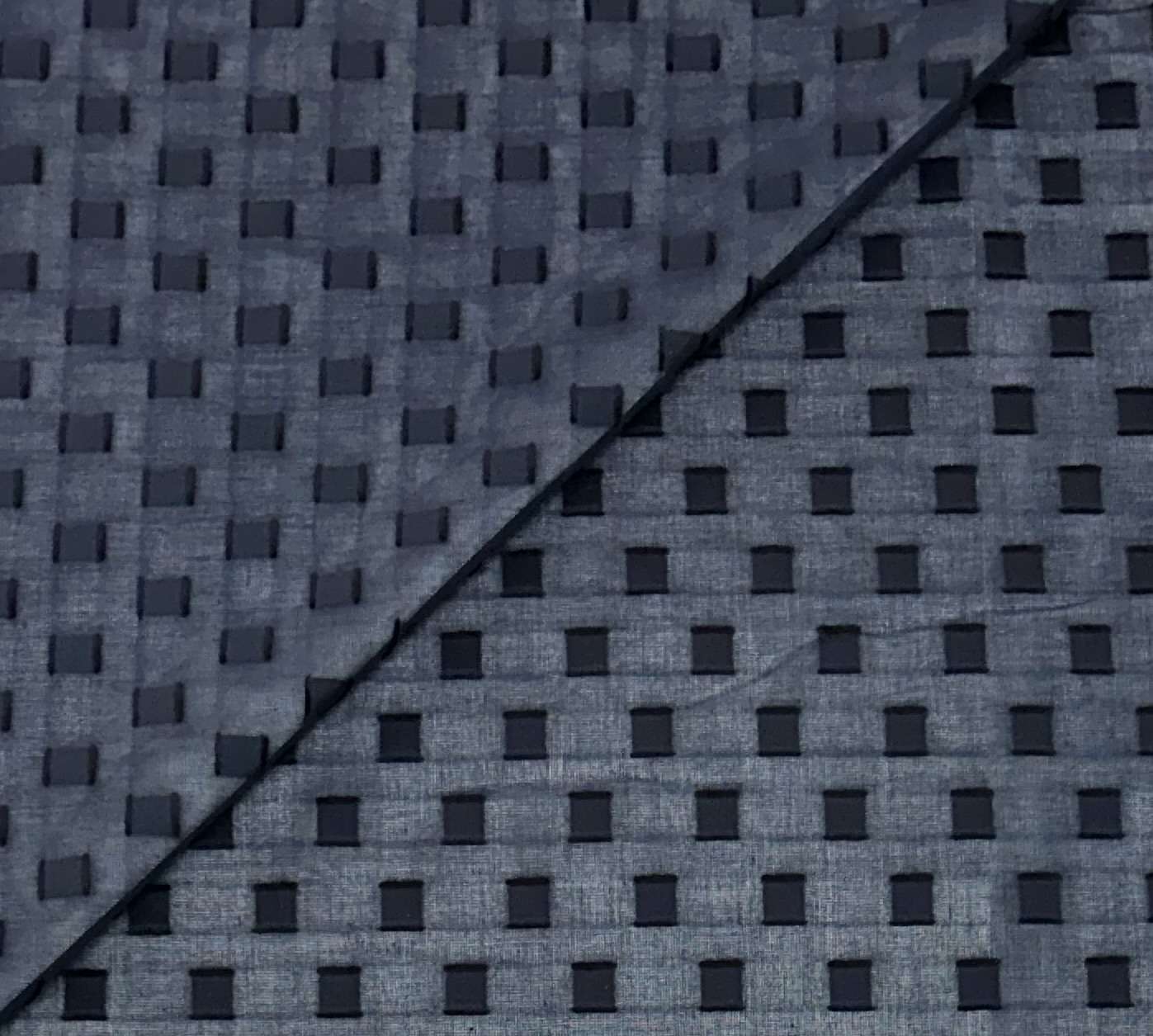 Swiss Cotton Voile Fil Coupe in Navy