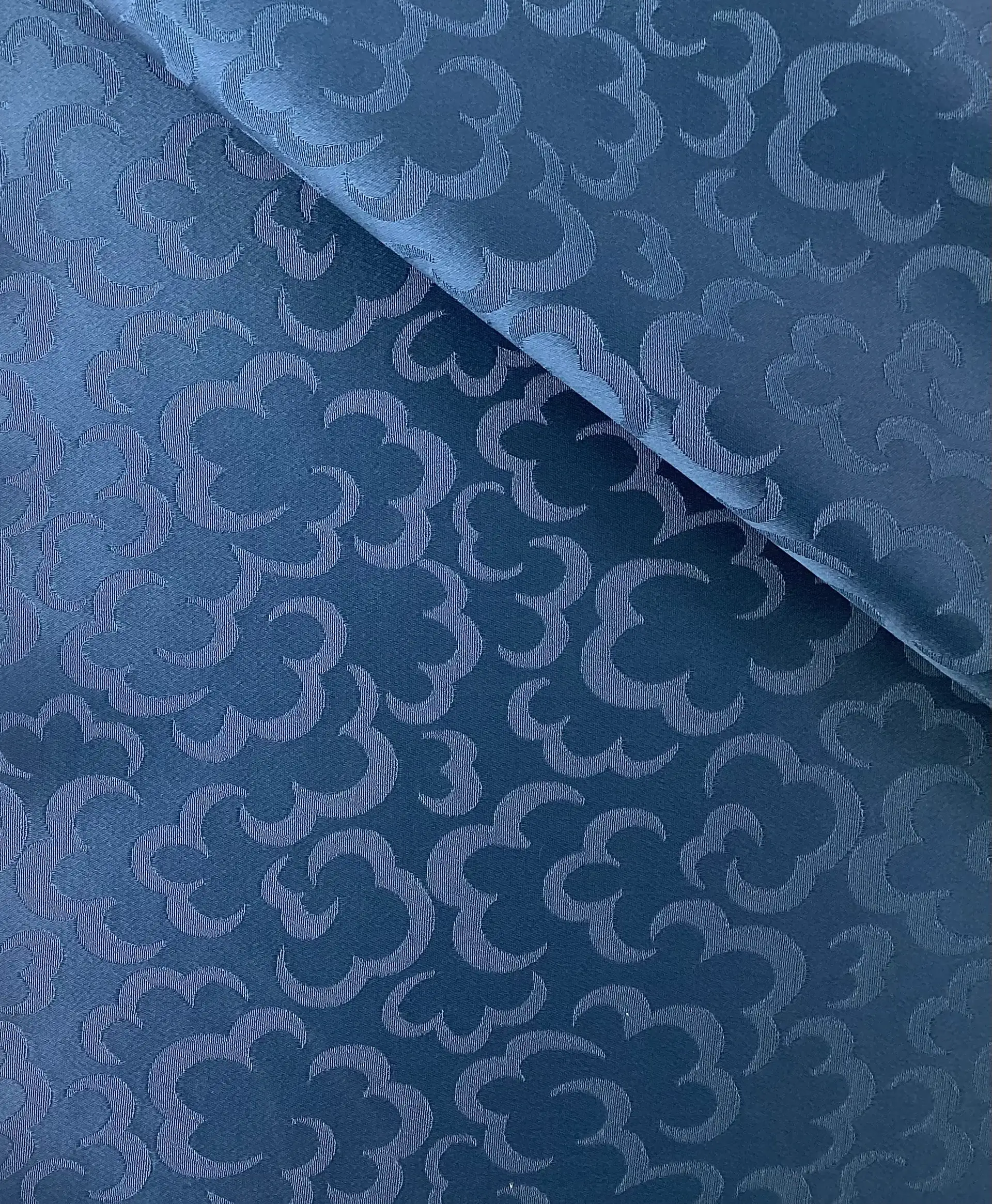 Acetate Viscose Clouds Jacquard in Denim