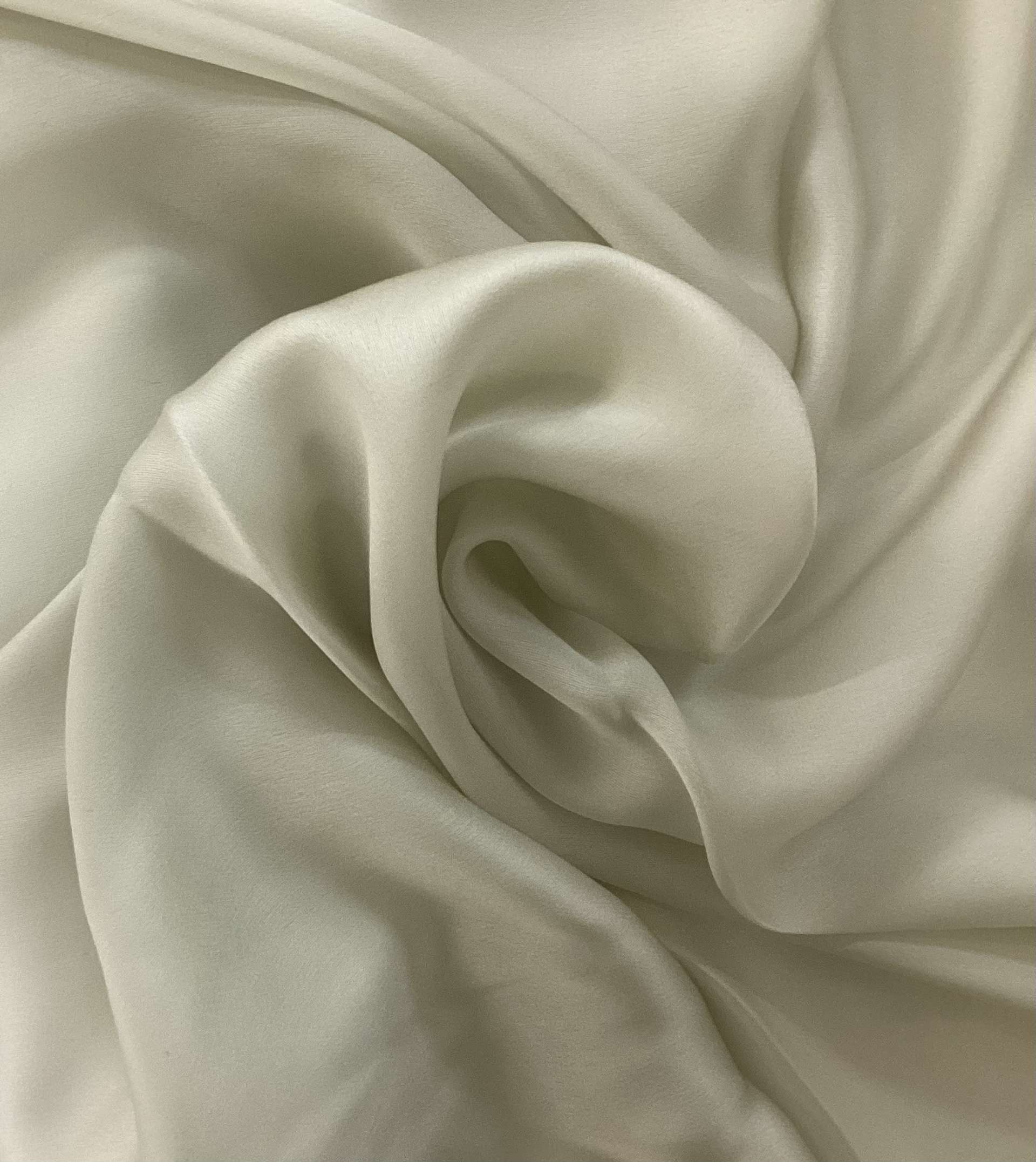 100% Pure Silk Satin Double Georgette In Antique 
