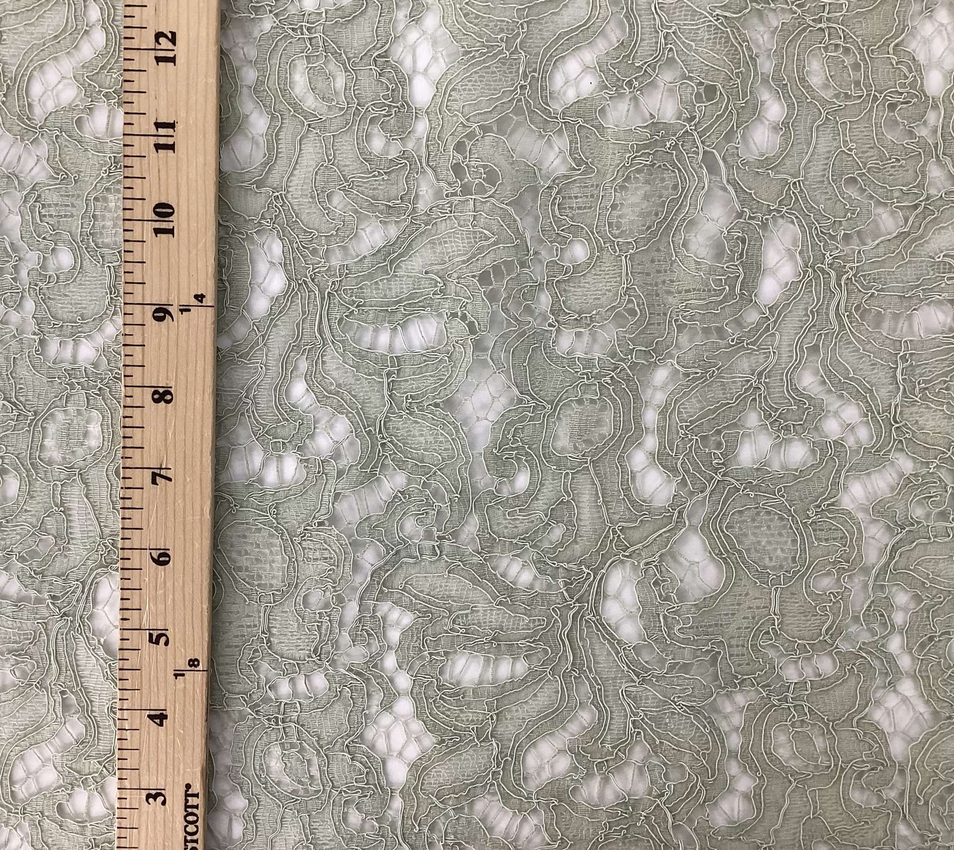 Corded Chantilly Lace in Sage