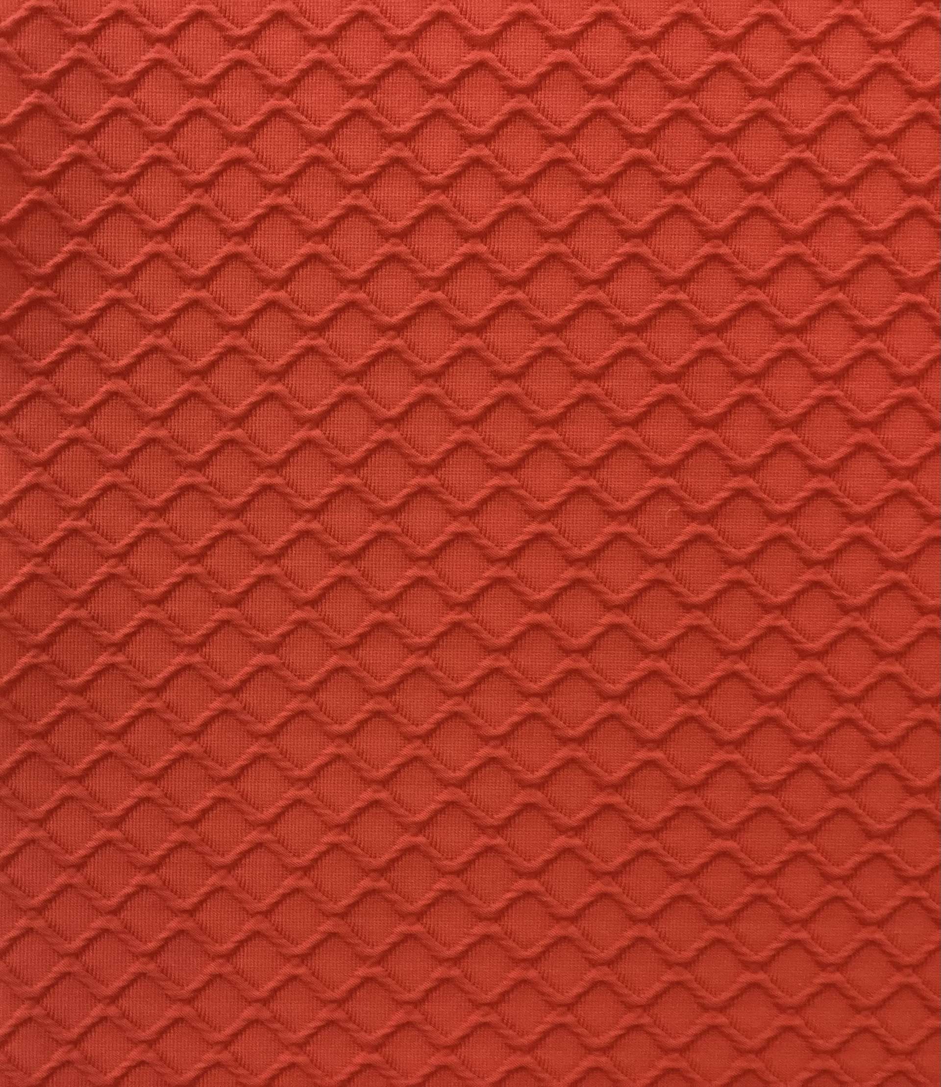 Italian Cotton and Acetate Brocade in Vermillion