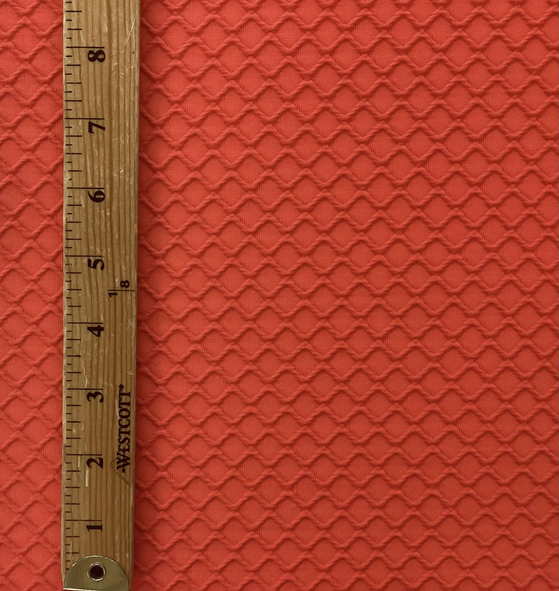 Italian Cotton and Acetate Brocade in Vermillion