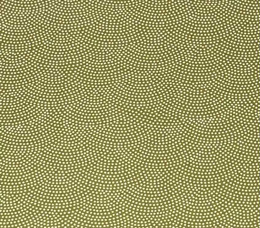 Japanese Cotton Dotted Wave Print in Olive