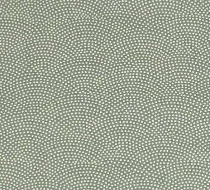 Japanese Cotton Dotted Wave Print in Ivory Celadon Green