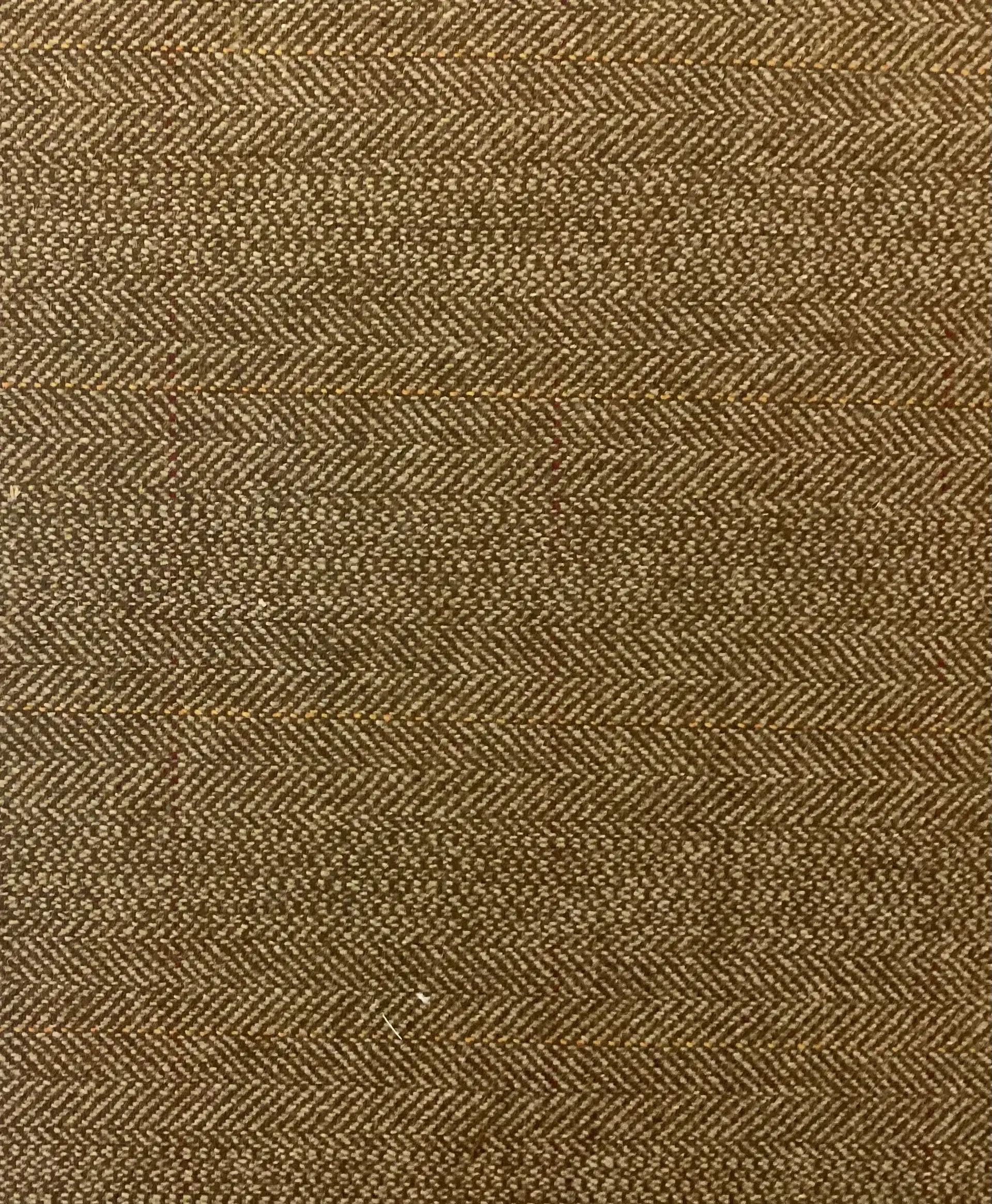 Made in England 100% Wool Herringbone in Bark