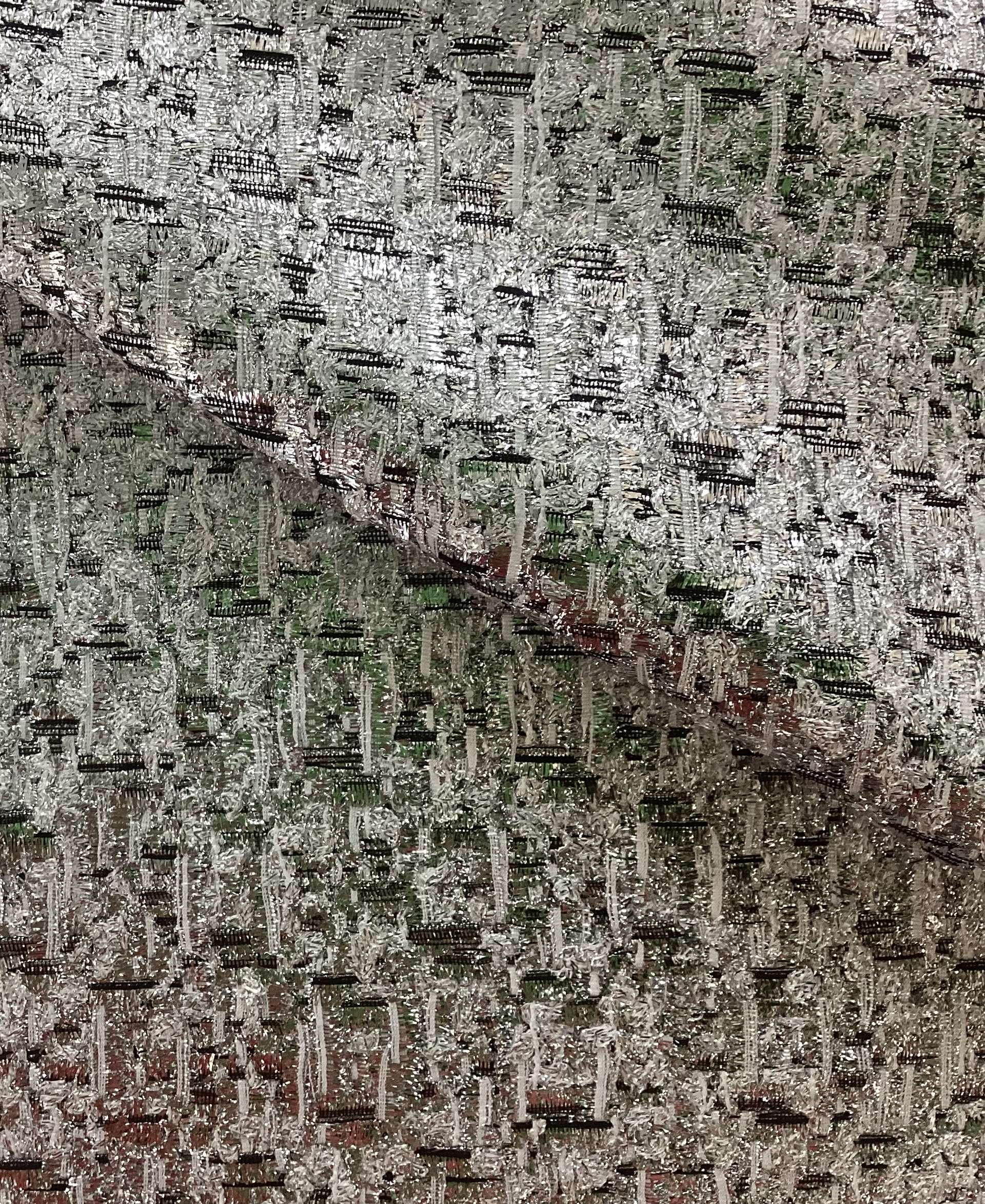 Italian Metallic Tweed Brocade in Silver