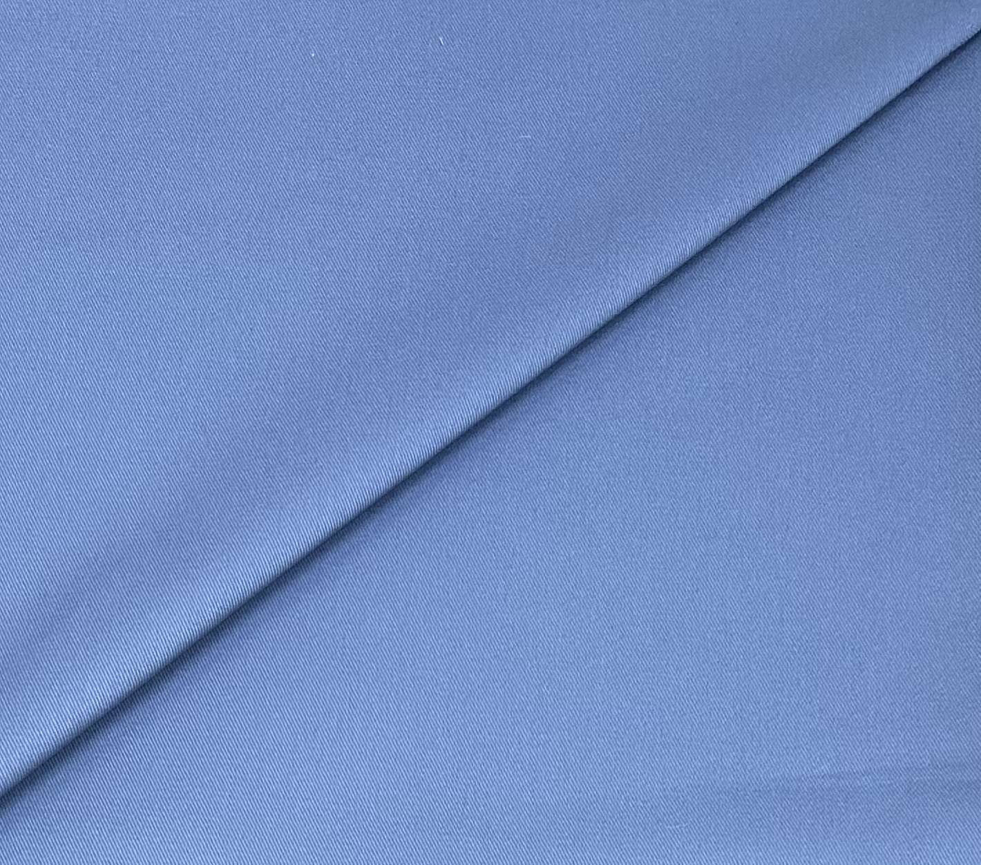 Organic Japanese Cotton Twill in Medium Blue