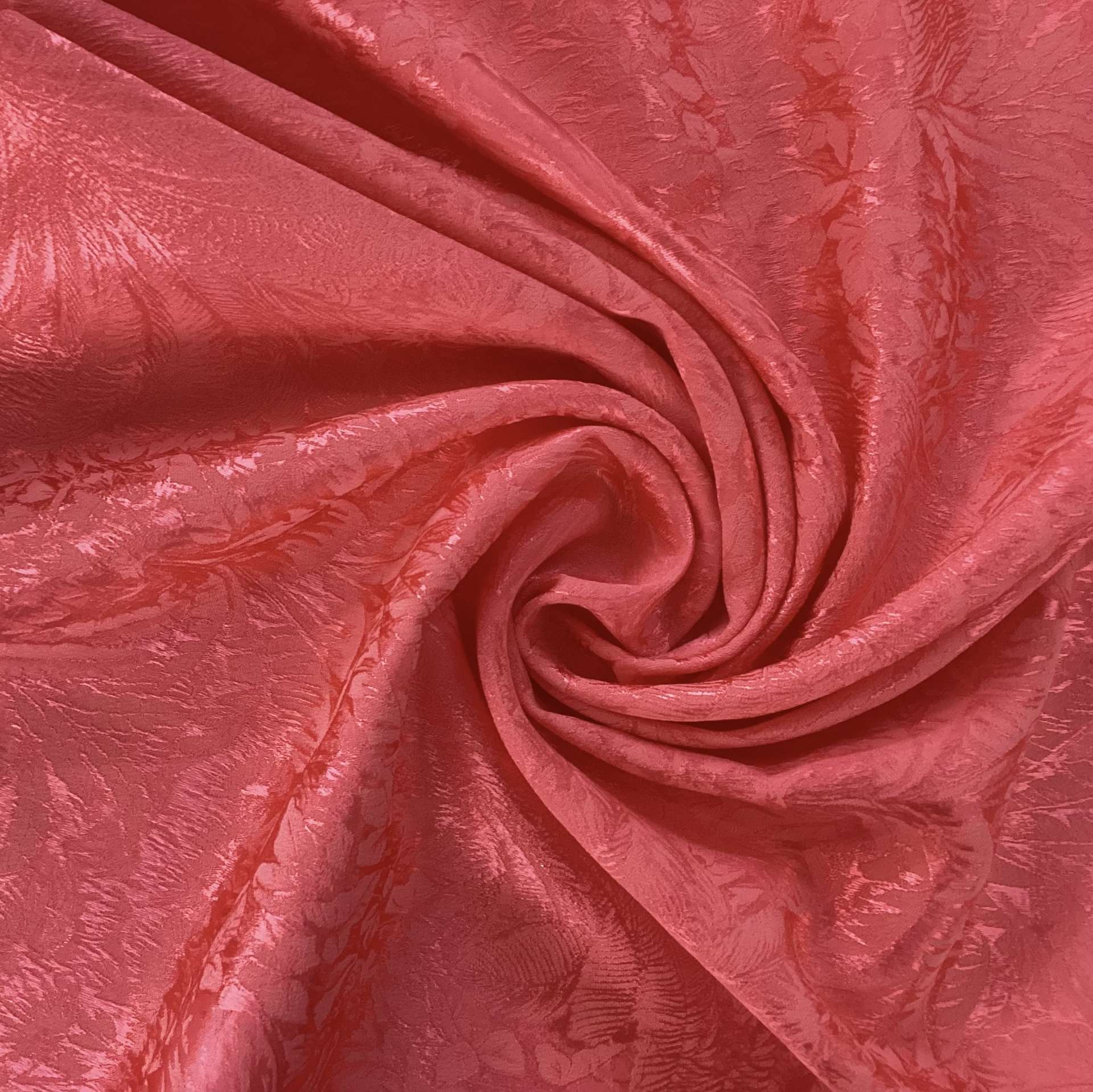 Rayon & Cotton Brocade In Zinnia