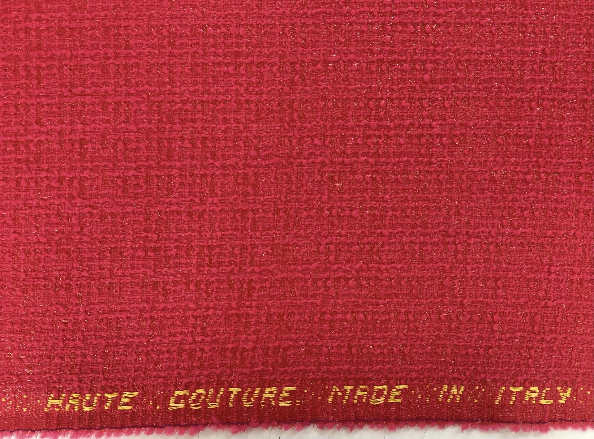 Italian Wool Nylon Lurex Tweed in Cyclamen