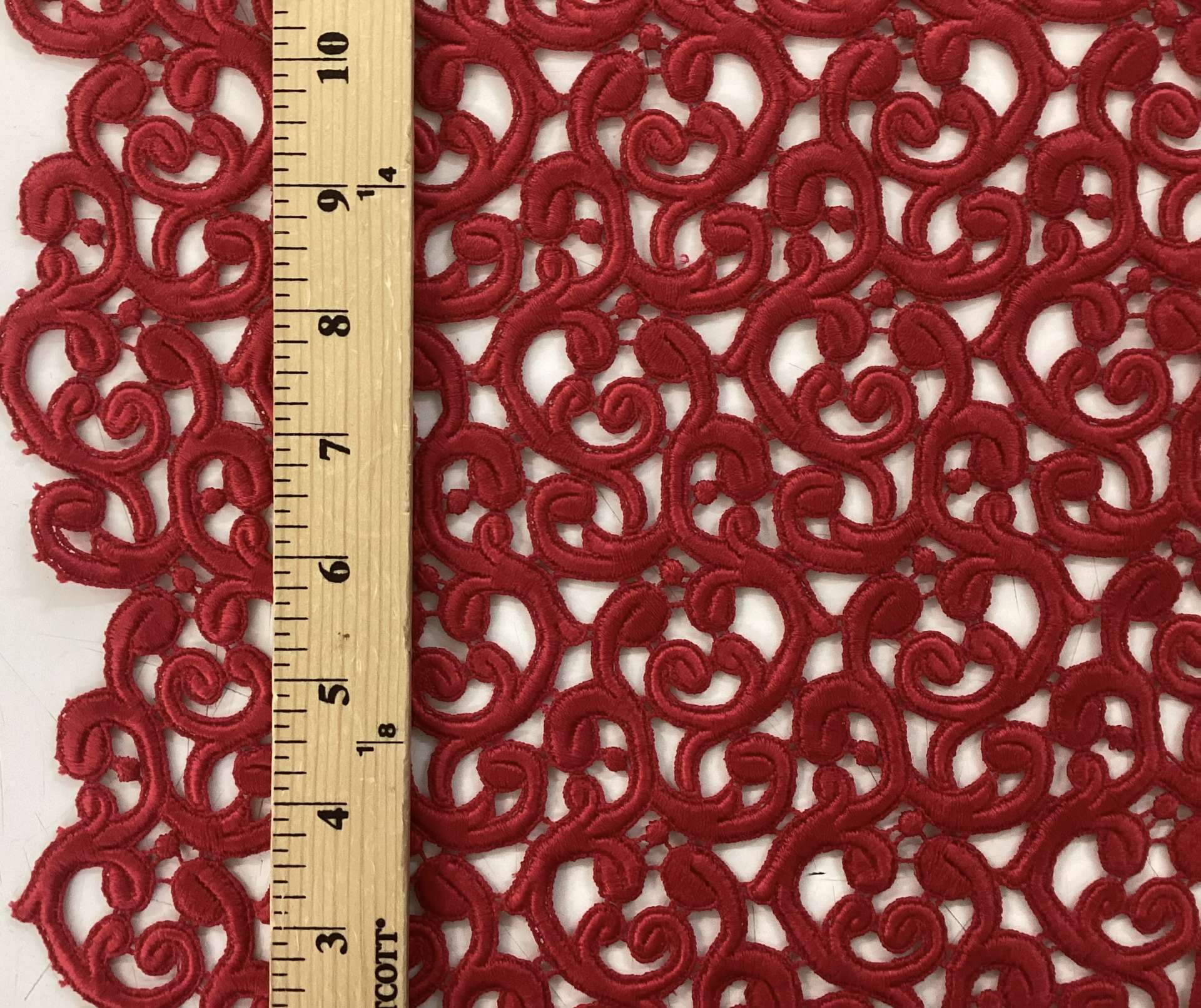 Guipure Lace In Red