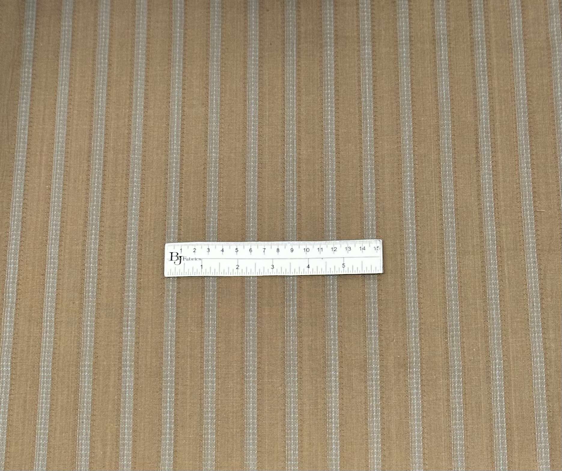 Woven Cotton Novelty Stripe in Cocoa Blue