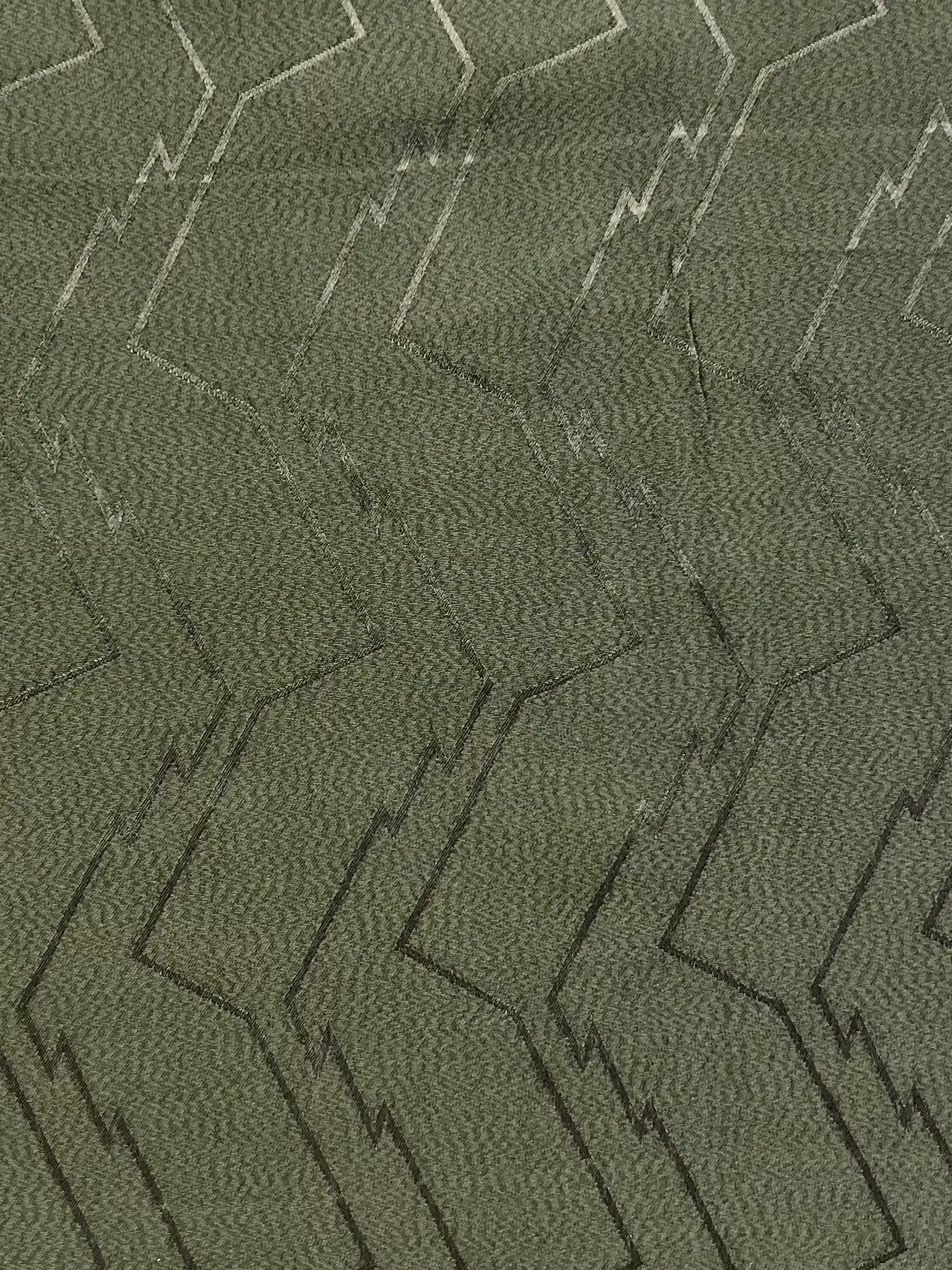 Made in Italy Silk and Viscose Jacquard in Green