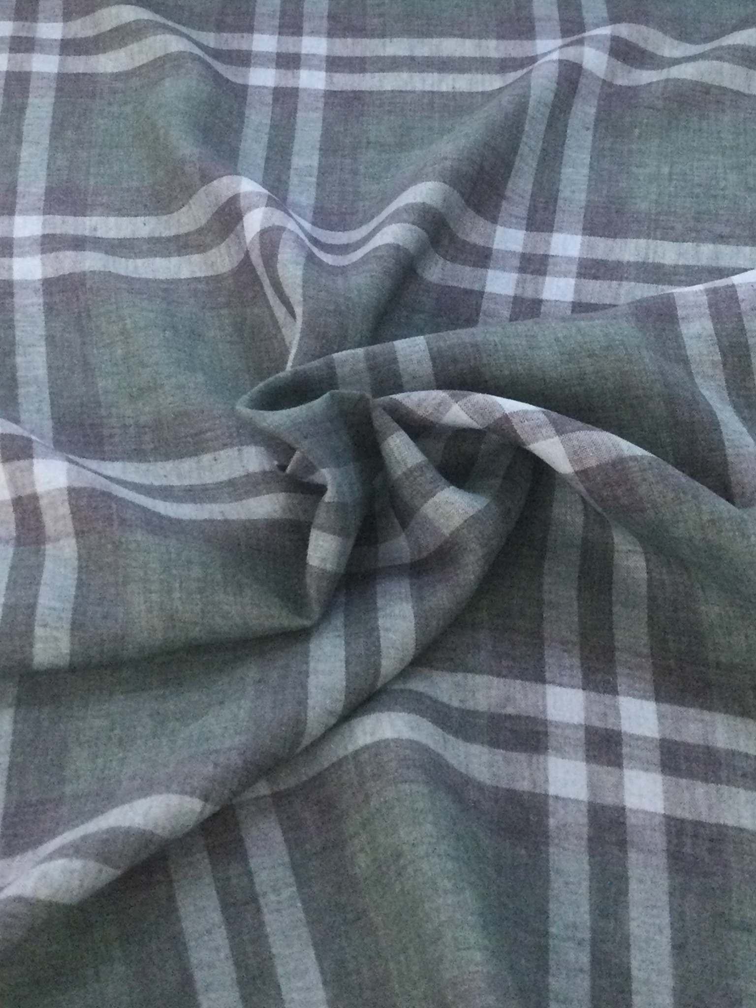 Made in Italy 100% Linen Plaid