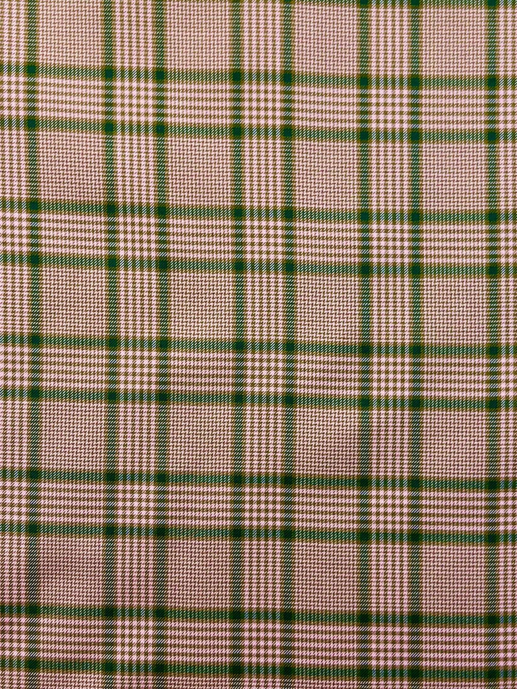 Vintage Italian Woven Silk Plaid in Pink