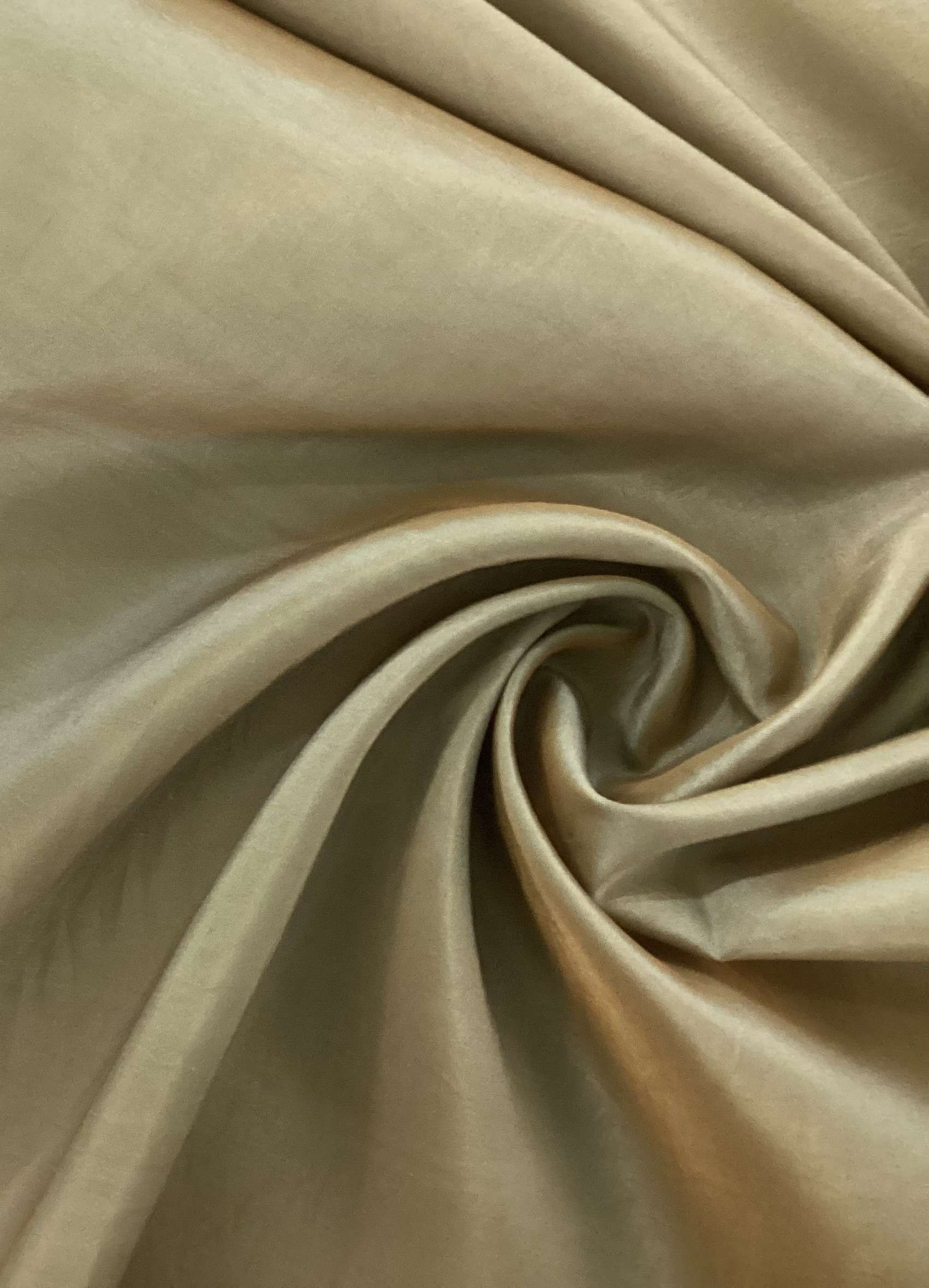 Two Tone Nylon and Polyester Blend Taffeta in Carmel and Turquoise