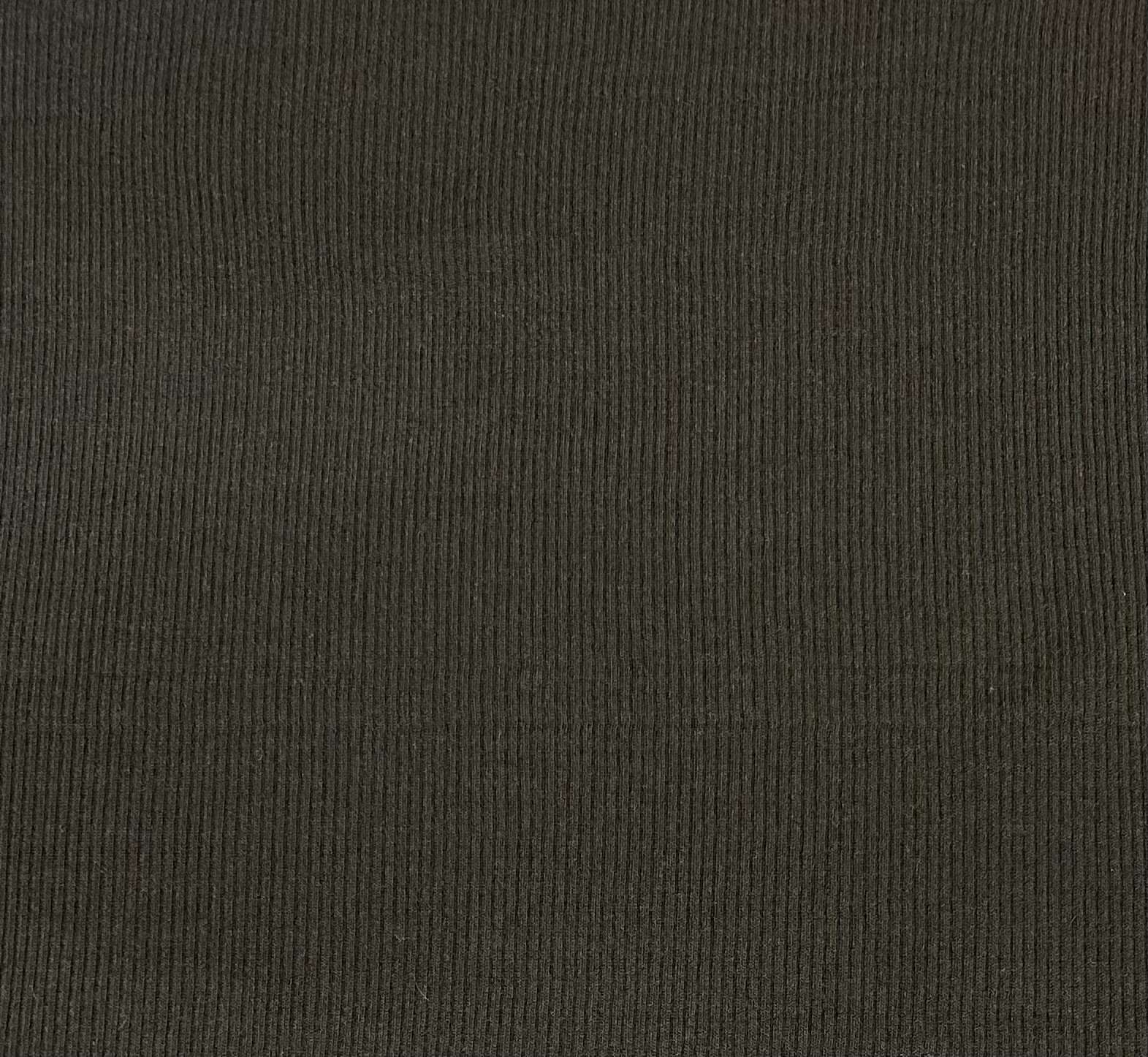 Austrian Virgin Wool Rib Knit in Dark Brown