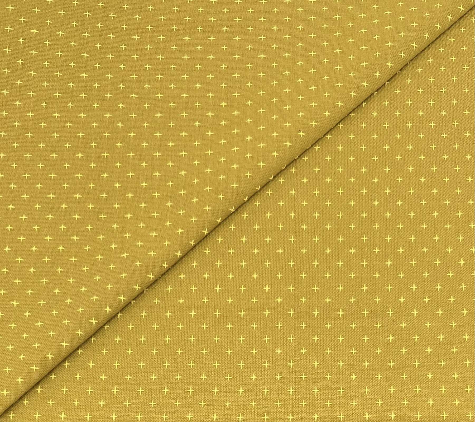 Imported Cotton Cross Stitched Novelty in Citron