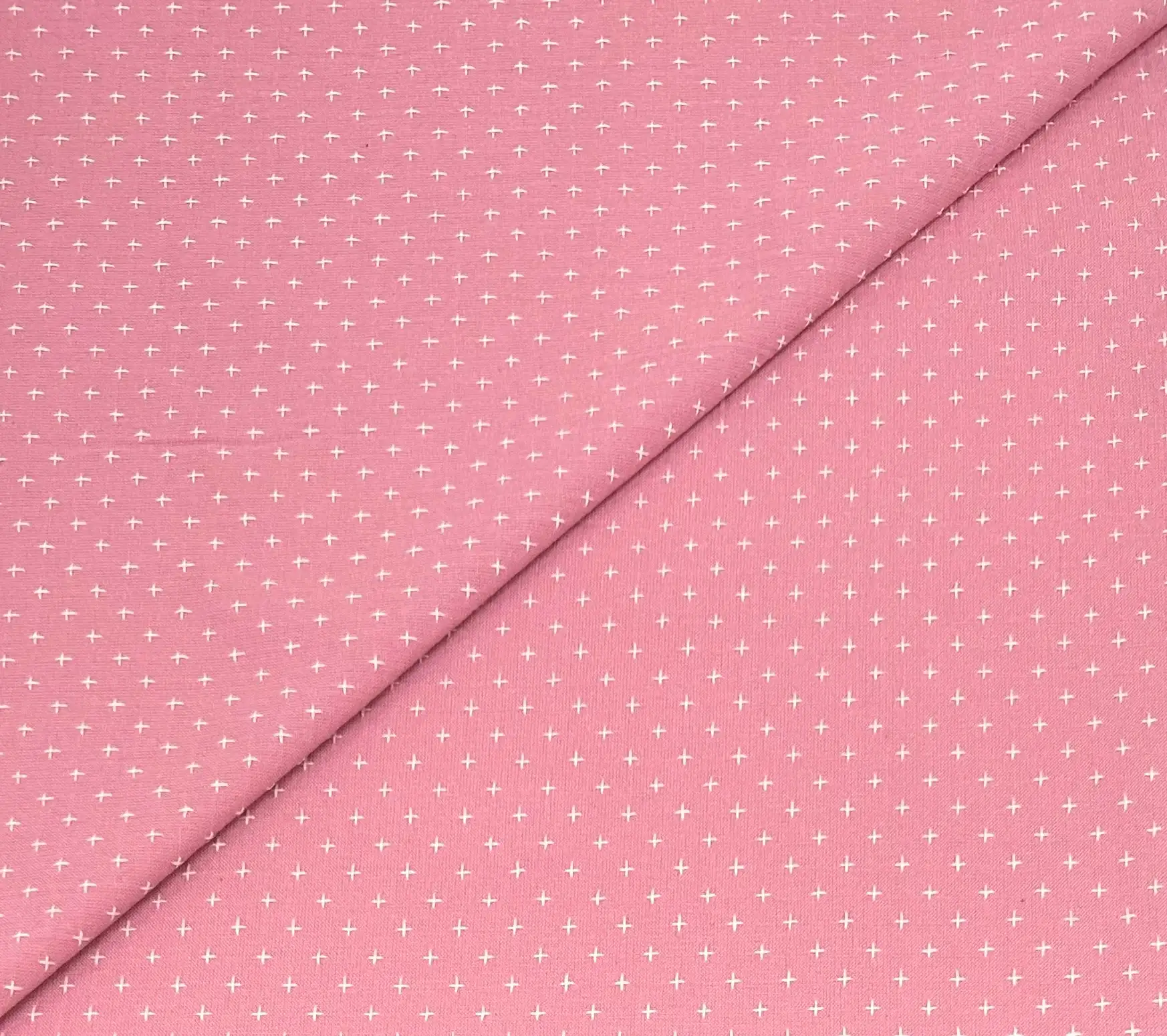 Imported Cotton Cross Stitched Novelty in Bubblegum