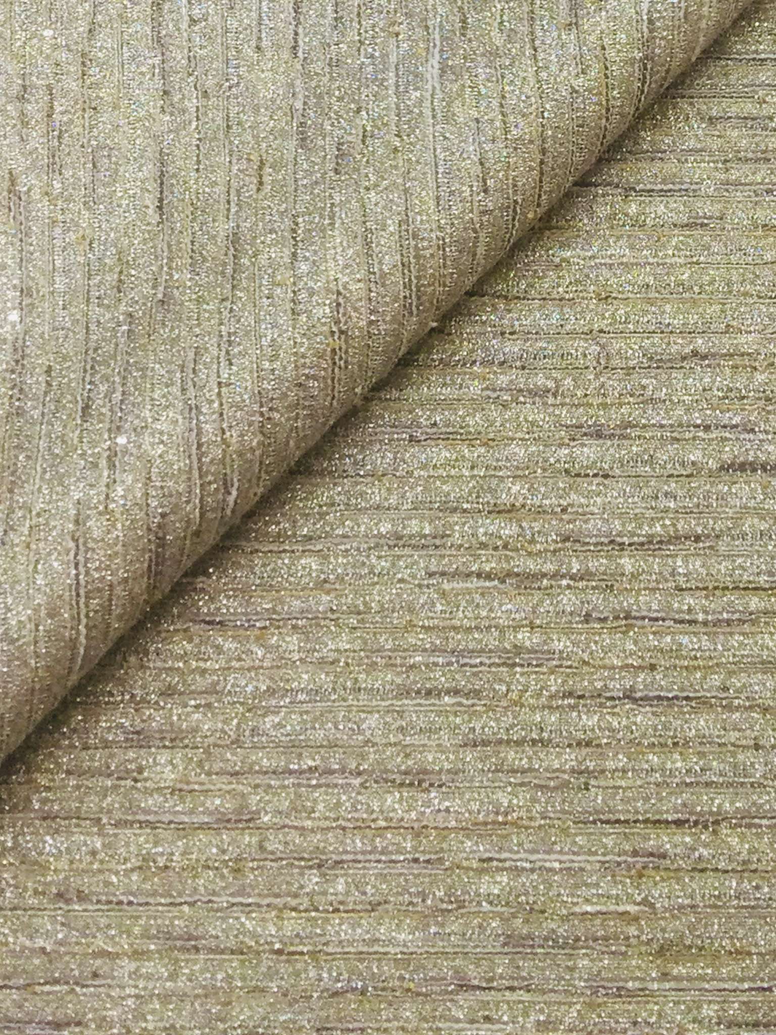Made in Spain Viscose Lurex Tweed Golden Micro Sequins