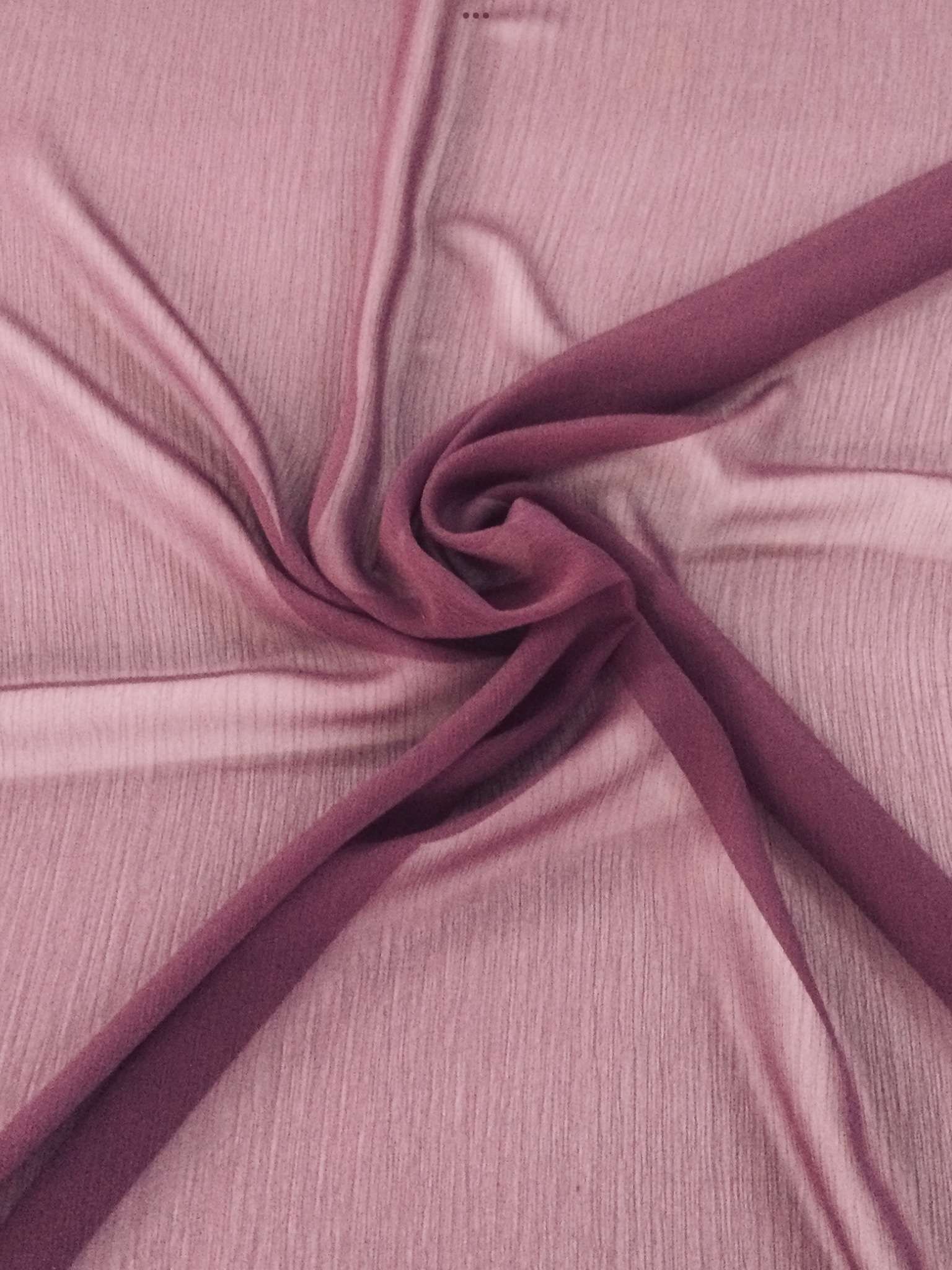 100% Polyester Crinkle Chiffon in Mulberry