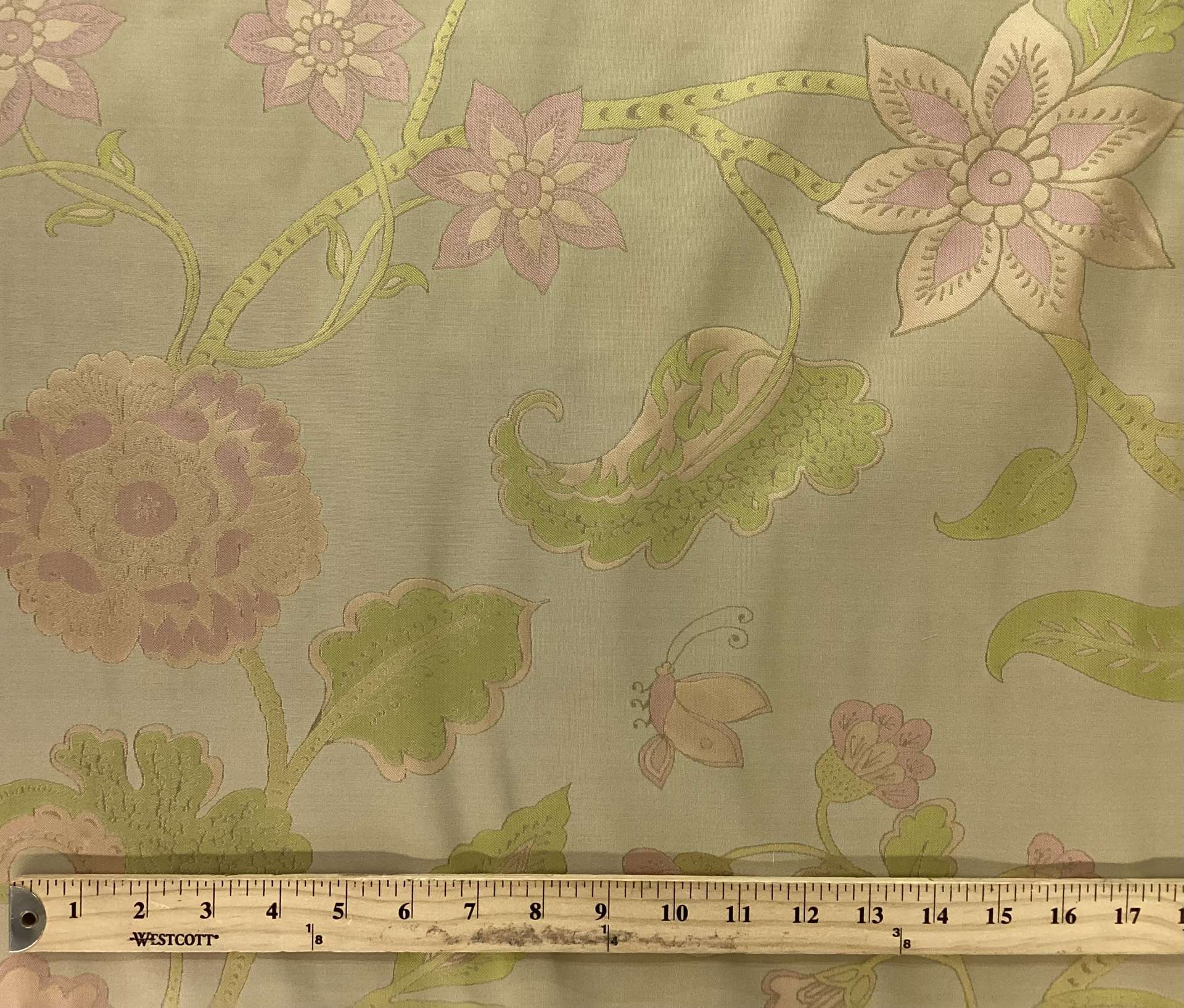 Silk Brocade Floral Pattern In Spring Colours 