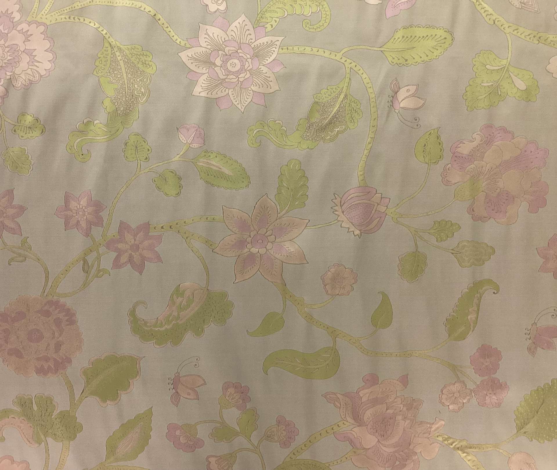 Silk Brocade Floral Pattern In Spring Colours 