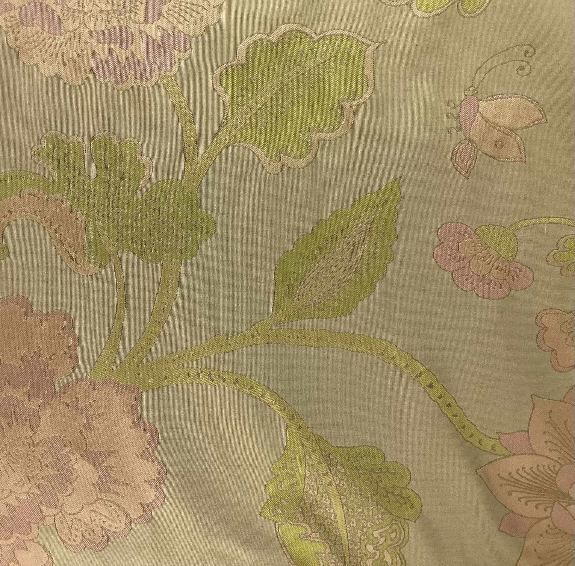 Silk Brocade Floral Pattern In Spring Colours 