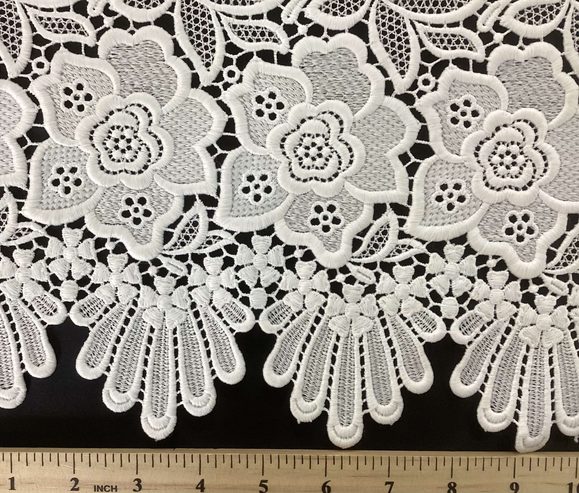 Double Scalloped Guipure Lace