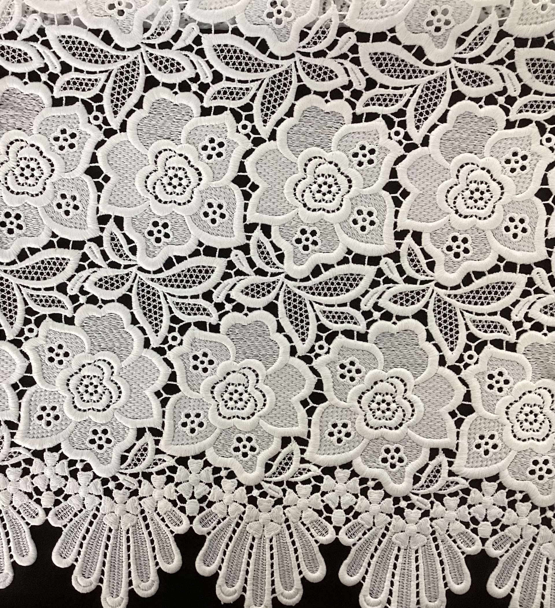Double Scalloped Guipure Lace