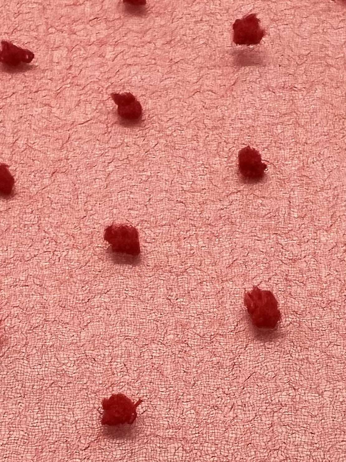 Polyester Swiss Dot Crinkle Organza in Red