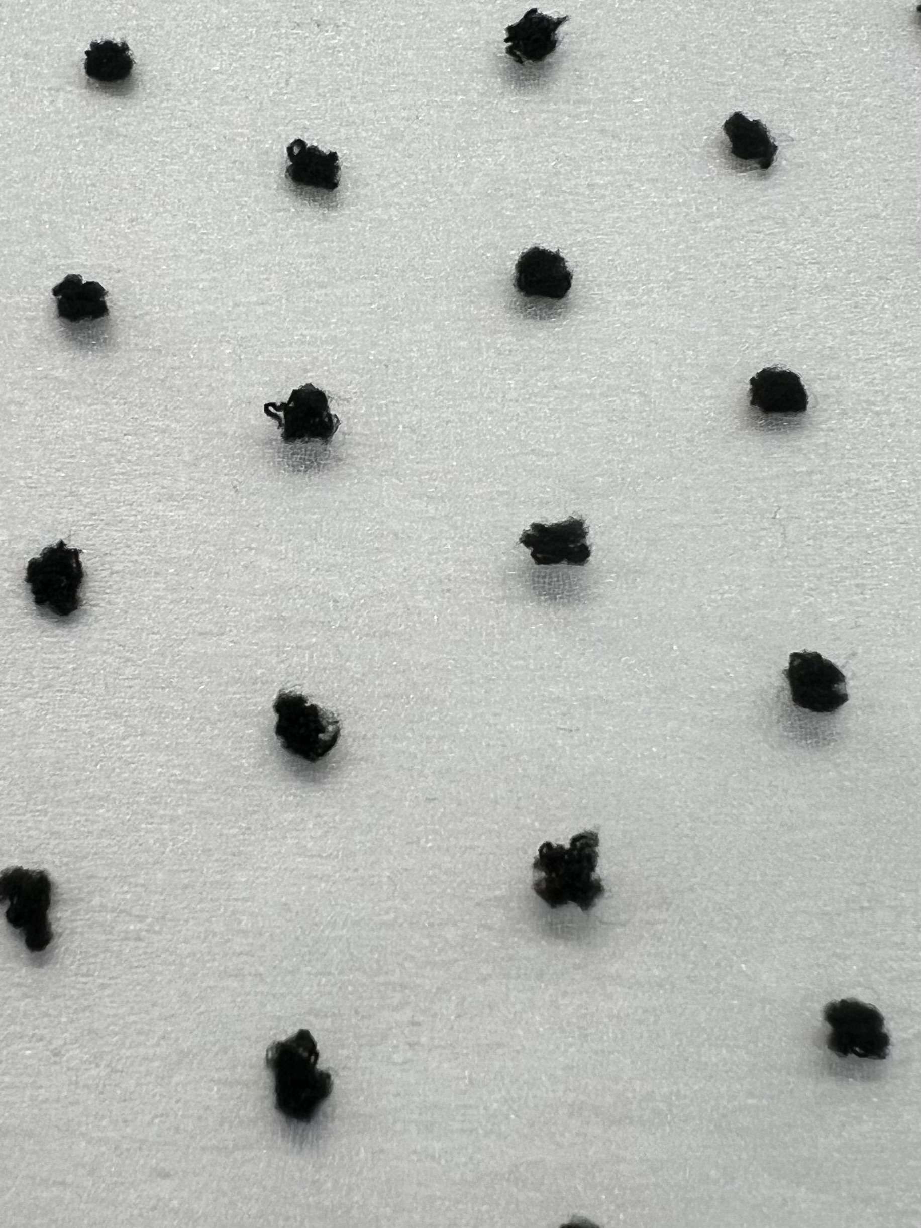Polyester Swiss Dot Crinkle Organza in Black and White