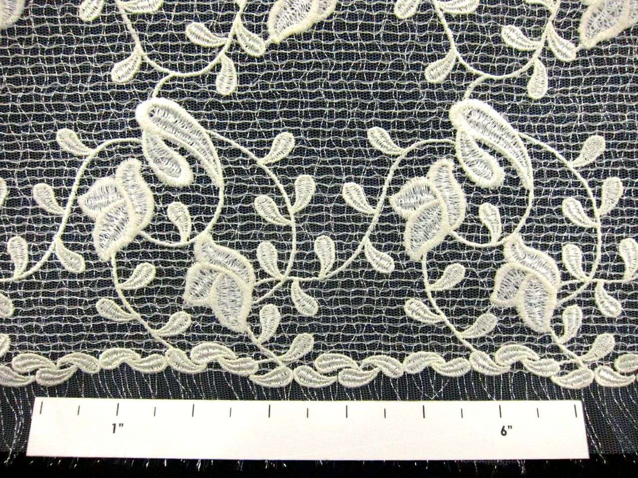 Embroidered Novelty Metallic Tulle1