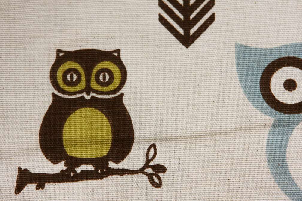 Cotton Canvas Little Owls print2