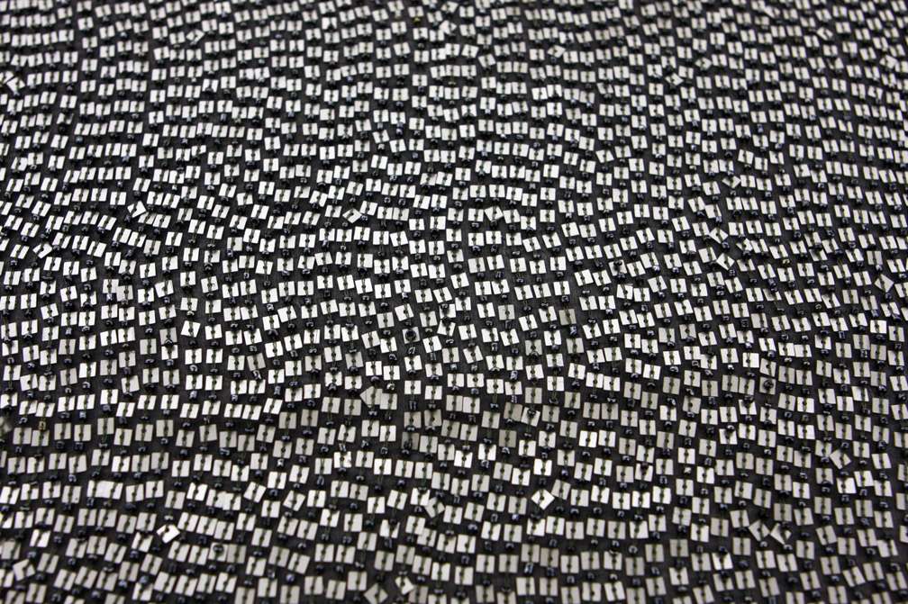 Sequins on Silk Chiffon0