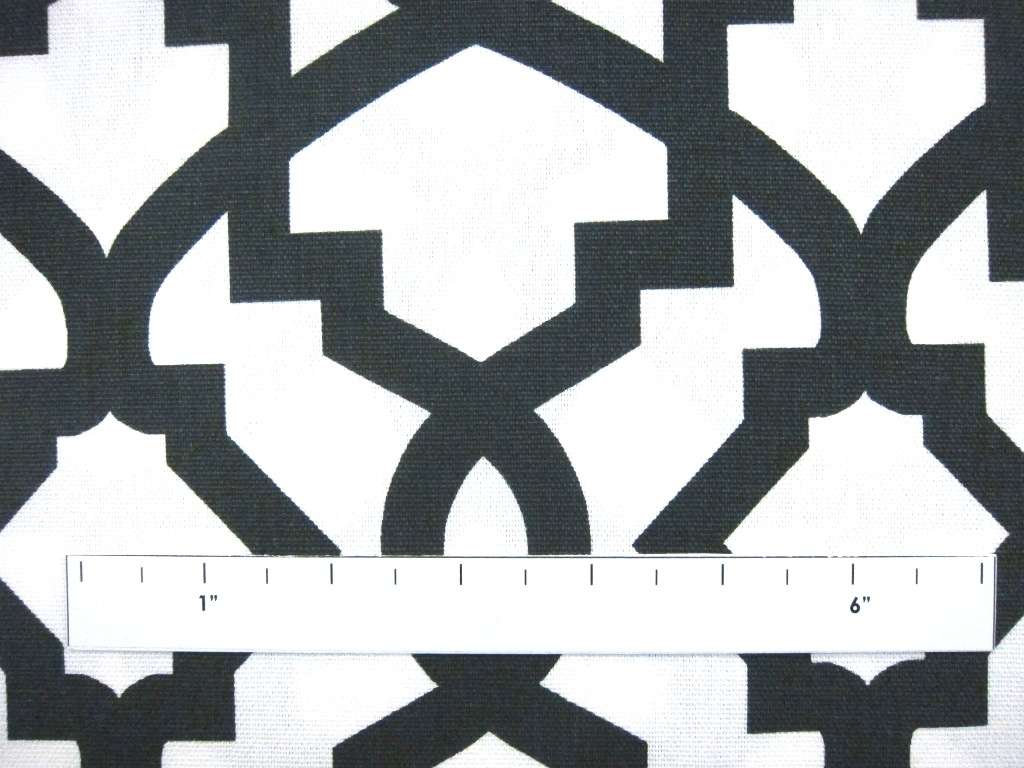 Charcoal Imperial Trellis Cotton Canvas Print1