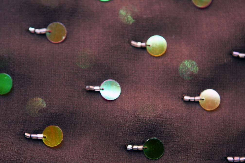 Paillettes on Silk Chiffon2