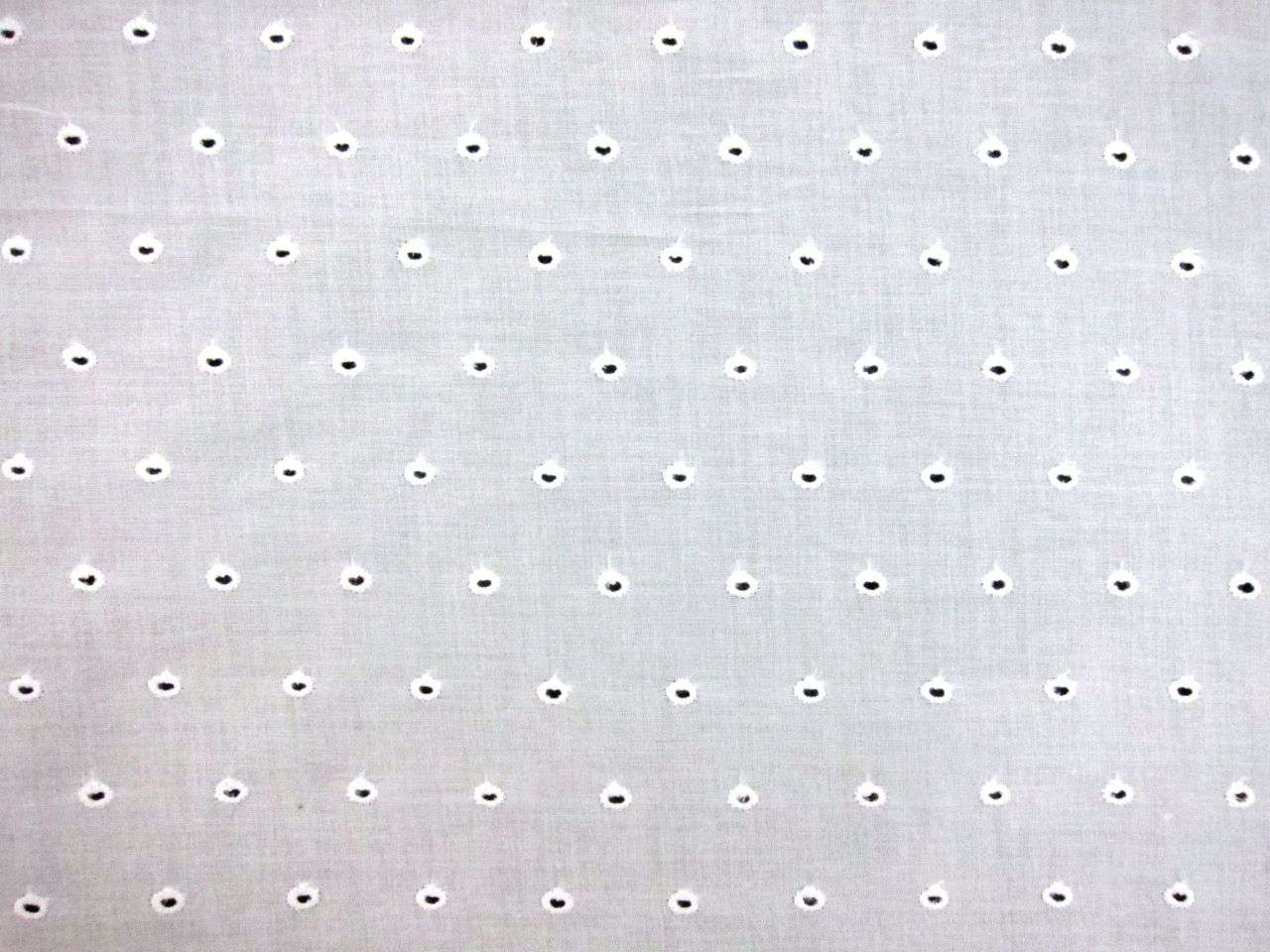 Cotton Eyelet in White0