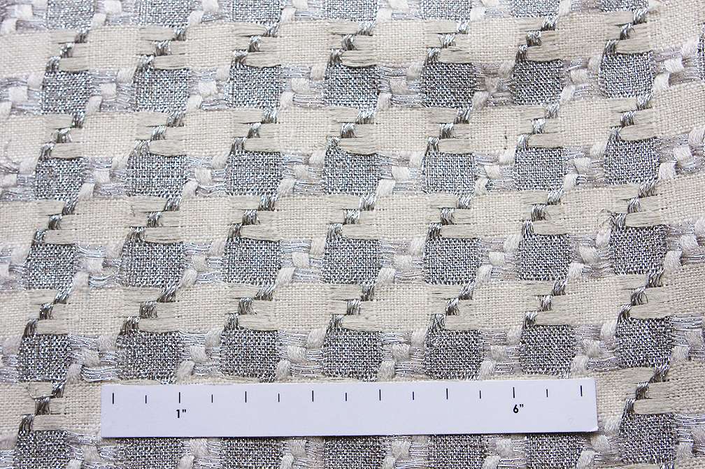 Metallic Cotton in Ivory and Silver1