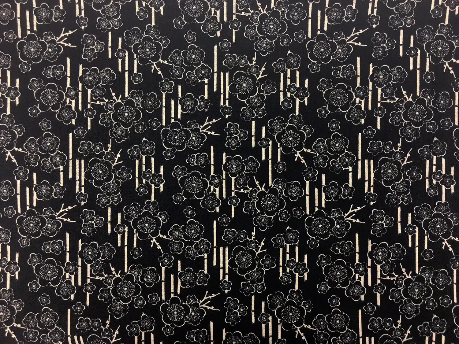 Japanese Cotton Floral Print in Navy0