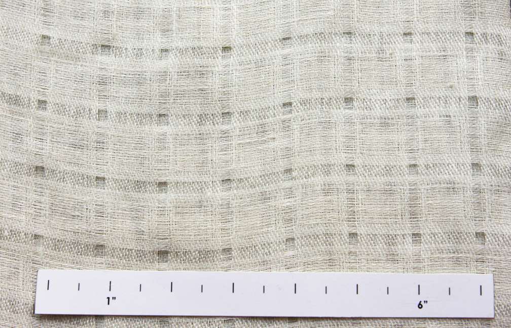 Linen Nylon Novelty Plaid Ecru1