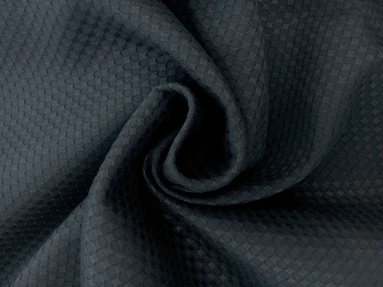 Cotton Stretch Pique in Navy1
