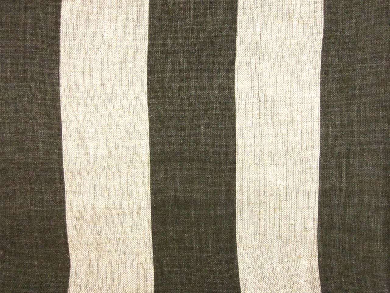 Linen Upholstery 3" Stripe in Smoke0