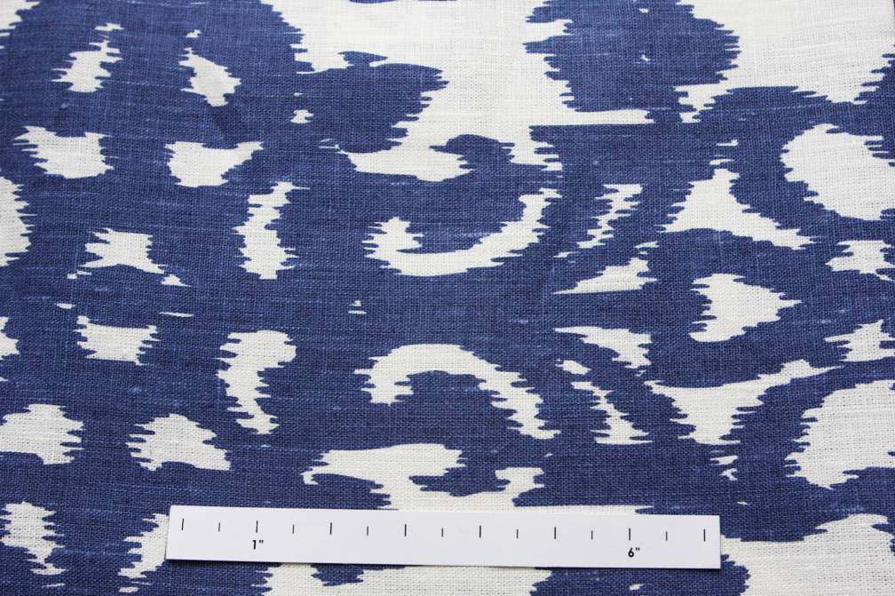 Linen Upholstery Ornamental Ikat Print2