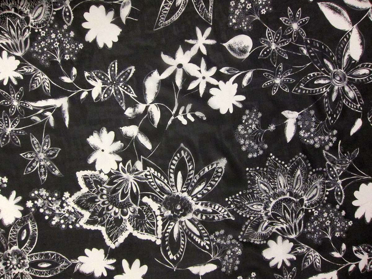 Printed Silk Chiffon0