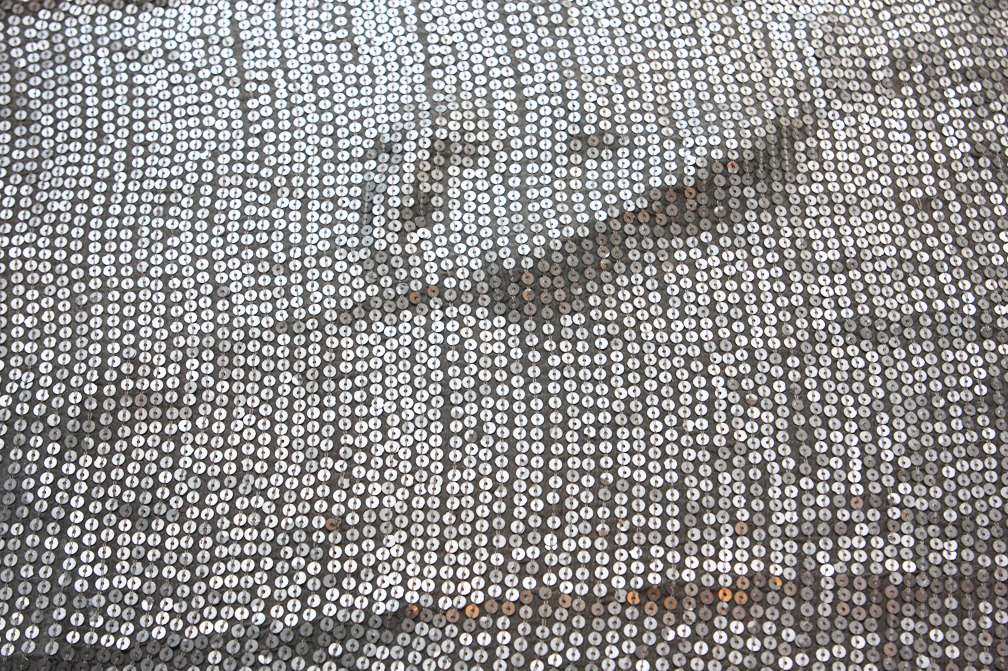 Sequins on Silk Chiffon0