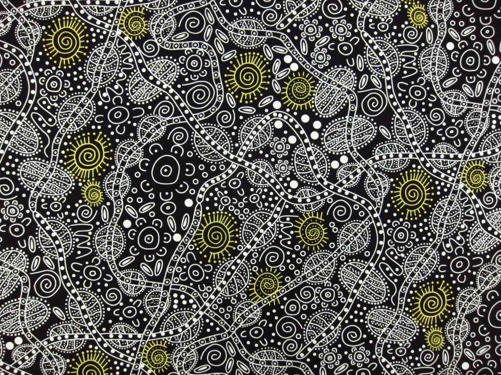Australian Cotton Print With Aboriginal Motif0