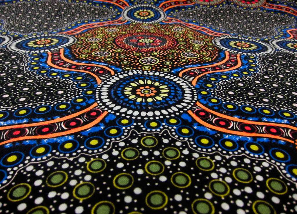 Australian Cotton Print With Aboriginal Motif2