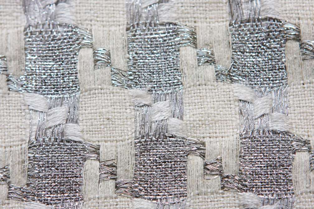 Metallic Cotton in Ivory and Silver2
