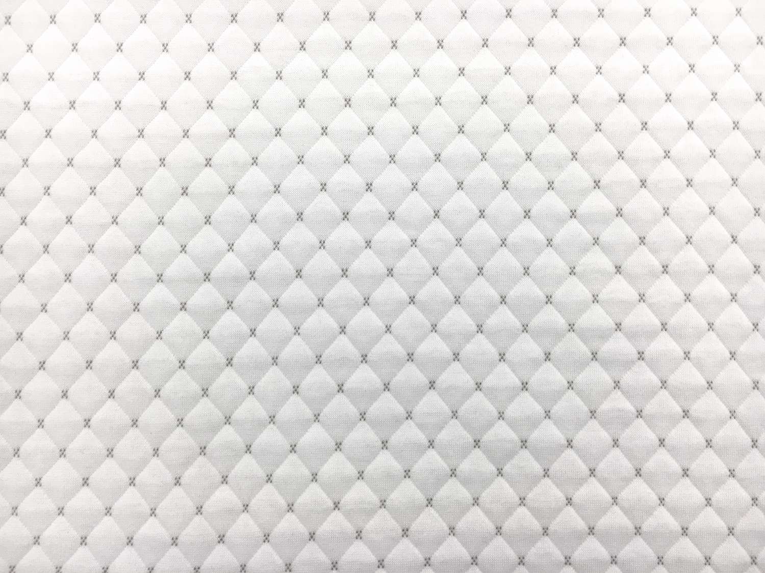 Quilted Novelty Knit in White0