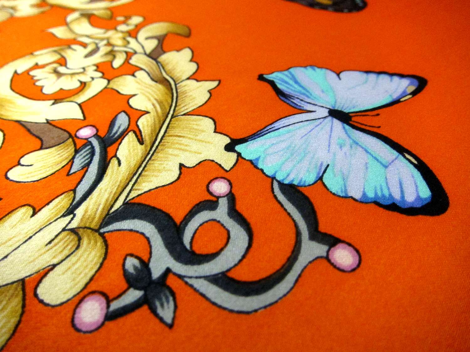 Silk Charmeuse in Butterfly Print2